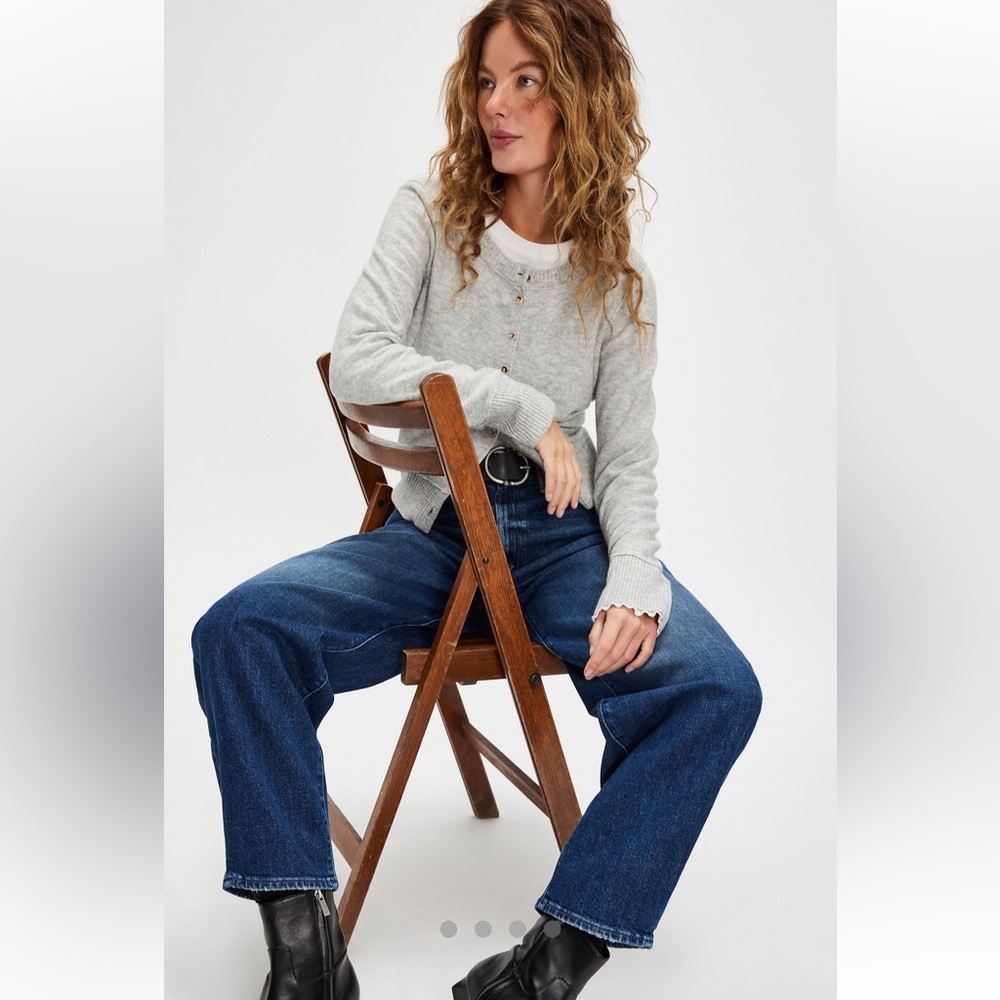 NWT MOTHER Fangirl Flood Blue Jeans - 27